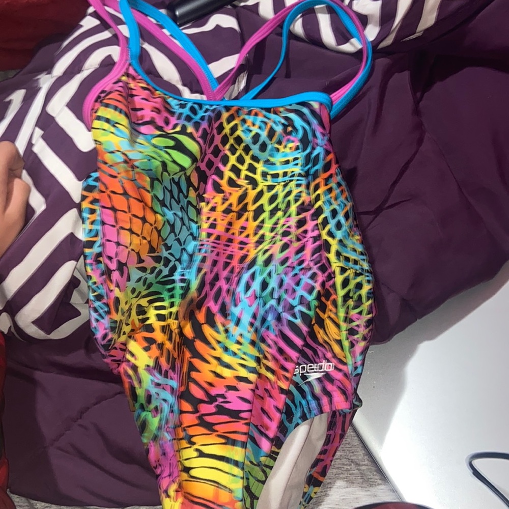 One piece,colorful, kids medium , brand speedo
